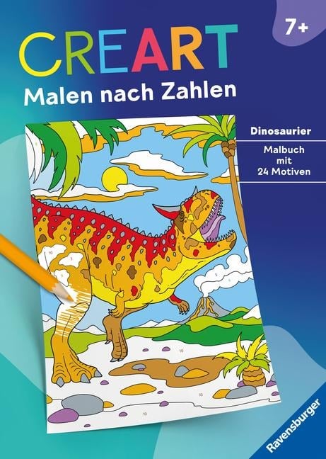 CreArt Malen nach Zahlen ab 7: Dinosaurier - 