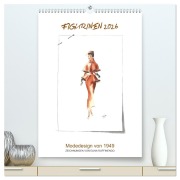 FIGURINEN 2026 - Modedesign von 1949 - Zeichnungen von Elina Ruffinengo (hochwertiger Premium Wandkalender 2026 DIN A2 hoch), Kunstdruck in Hochglanz - Rolando Ruffinengo Elina Ruffinengo