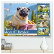 Mops trifft Berglust. Fidele Gipfelstürmer im Höhenrausch (hochwertiger Premium Wandkalender 2026 DIN A2 quer), Kunstdruck in Hochglanz - Rose Hurley