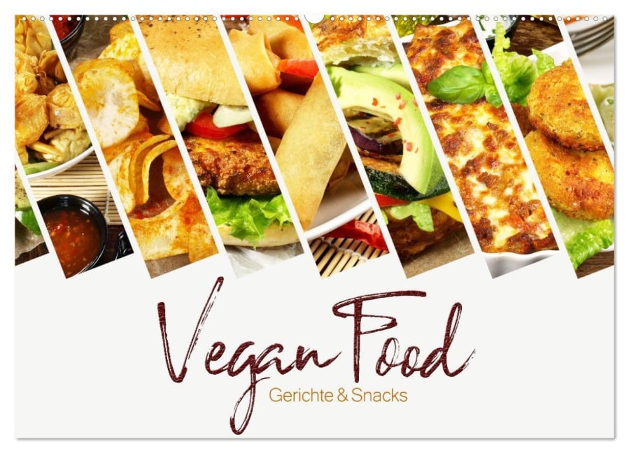 Vegan Food Kalender ¿ Gerichte und Snacks (Wandkalender 2025 DIN A2 quer), CALVENDO Monatskalender - Georg Hergenhan