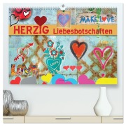 Cover-Bild zum Titel 'Herzig Liebesbotschaften (hochwertiger Premium Wandkalender 2026 DIN A2 quer), Kunstdruck in Hochglanz' von 'Gabriele Gerner'