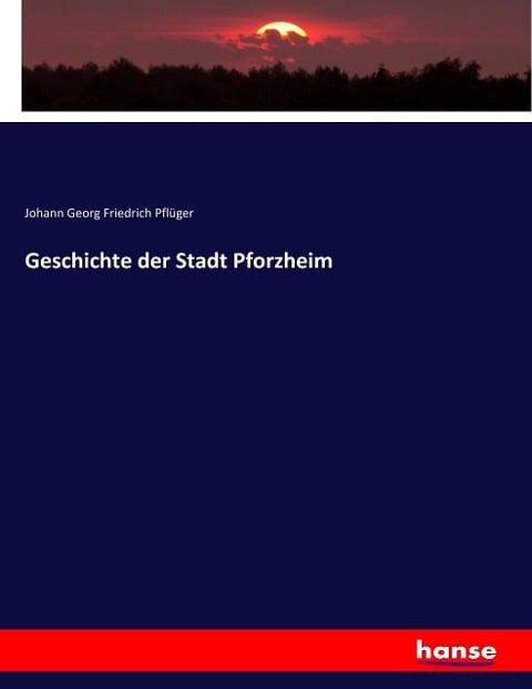 Geschichte der Stadt Pforzheim - Johann Georg Friedrich Pflüger