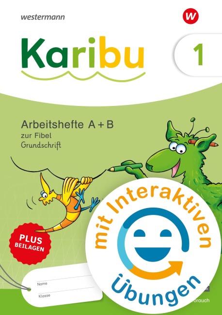 Karibu - Paket Arbeitshefte 1 (A+B) Grundschrift mit interaktiven Übungen zur Fibel Verbrauch plus Beilagen 1a - 
