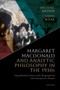 Cover-Bild zum Titel 'Margaret MacDonald and Analytic Philosophy in the 1930s' von 'Michael Kremer, Cheryl Misak'