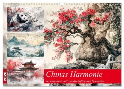 Cover-Bild zum Titel 'Chinas Harmonie - Terminplaner mit Landschaften und Symbolen (Wandkalender 2026 DIN A3 quer), CALVENDO Monatskalender' von 'Anja Frost'