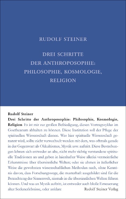 Drei Schritte der Anthroposophie - Rudolf Steiner