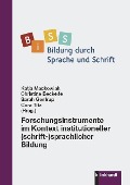 Cover-Bild zum Titel 'Forschungsinstrumente im Kontext institutioneller (schrift-)sprachlicher Bildung' von ''