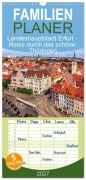 Cover-Bild zum Titel 'Familienplaner 2027 - Landeshauptstadt Erfurt - Reise durch das schöne Thüringen mit 5 Spalten (Wandkalender, 21 x 45 cm) CALVENDO' von 'Drachenkind-Fotografie'