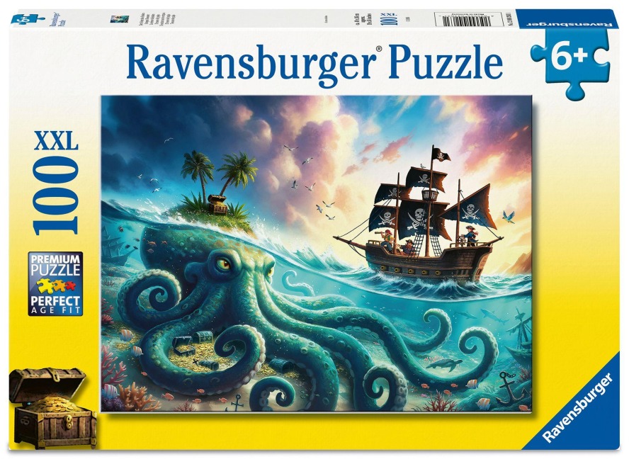 Kinderpuzzle 100 XXL Teile - Der Schatz des Kraken - 