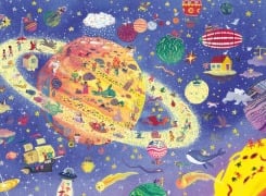 Cover-Bild zum Titel 'Kinderpuzzle 150 XXL Teile - Bunte Reise durchs All' von ''