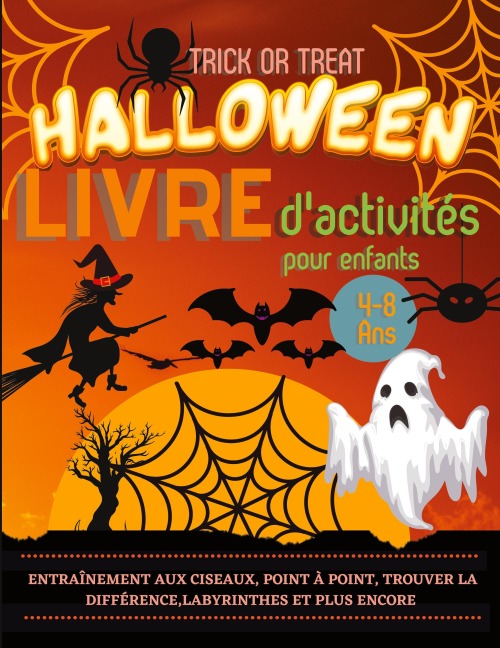 Halloween Livre d'activités pour enfants 4-8 ans - Lora Dorny