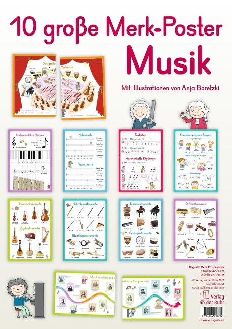 10 große Merk-Poster Musik - Redaktionsteam Verlag an der Ruhr