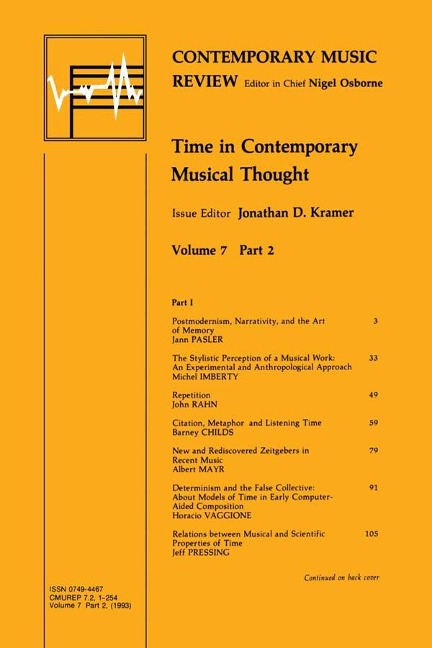 Time in Contemporary Musical Thought - 