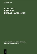 Cover-Bild zum Titel 'Leichtmetallanalyse' von 'Hans Ginsberg'