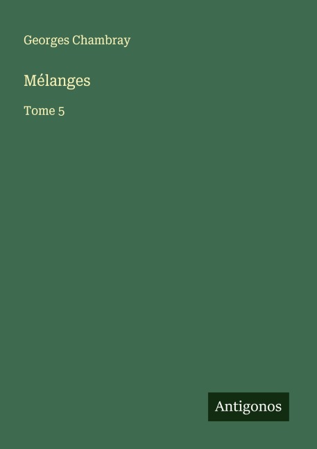 Mélanges - Georges Chambray