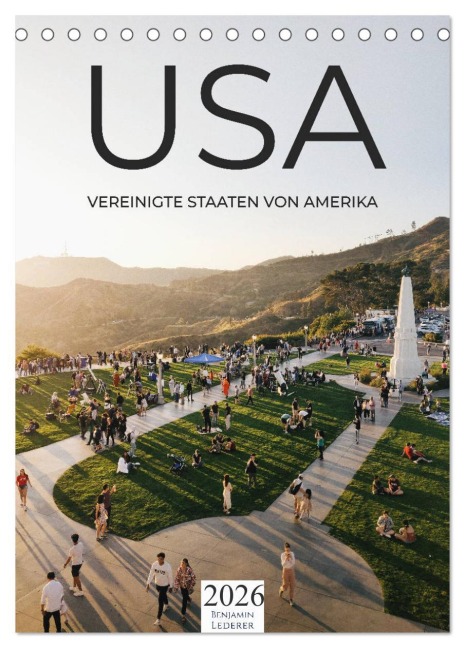 USA - Vereinigte Staaten von Amerika (Tischkalender 2026 DIN A5 hoch), CALVENDO Monatskalender - Benjamin Lederer