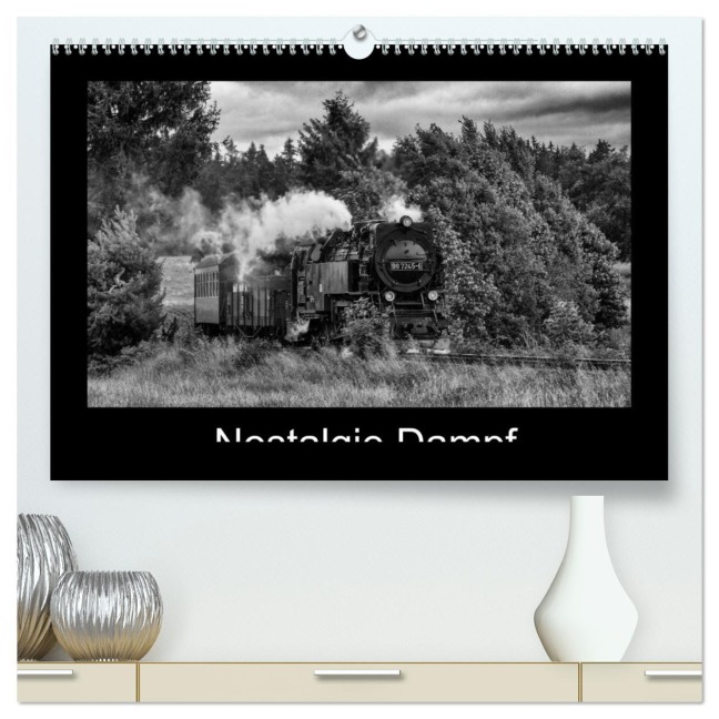 Nostalgie Dampf (hochwertiger Premium Wandkalender 2026 DIN A2 quer), Kunstdruck in Hochglanz - Marion Maurer