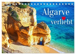 Cover-Bild zum Titel 'Algarve verliebt (Tischkalender 2026 DIN A5 quer), CALVENDO Monatskalender' von 'Marion Meyer - Stimmungsbilder1'