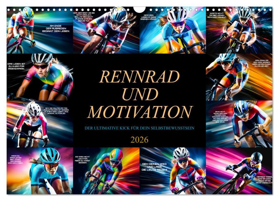 Rennrad und Motivation (Wandkalender 2026 DIN A3 quer), CALVENDO Monatskalender - Dirk Meutzner