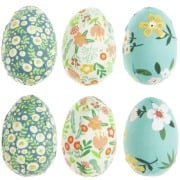 Eier Blumendesign, 6 Stück, 7cm - 
