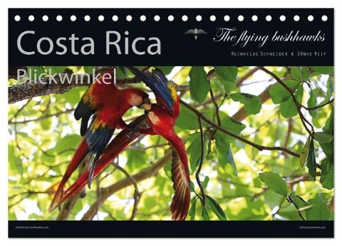 Costa Rica Blickwinkel 2025 (Tischkalender 2025 DIN A5 quer), CALVENDO Monatskalender - The Flying Bushhawks