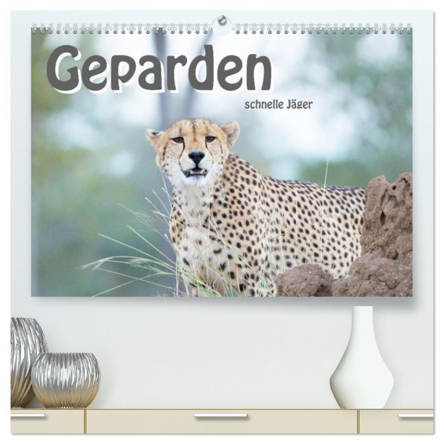 Geparden - schnelle Jäger (hochwertiger Premium Wandkalender 2025 DIN A2 quer), Kunstdruck in Hochglanz - Robert Styppa