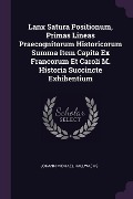 Cover-Bild zum Titel 'Lanx Satura Positionum, Primas Lineas Praecognitorum Historicorum Summa Item Capita Ex Francorum Et Caroli M. Historia Succincte Exhibentium' von 'Johann Michael Hallwachs'