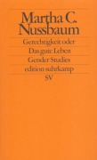 Cover-Bild zum Titel 'Gerechtigkeit oder Das gute Leben' von 'Martha C. Nussbaum'
