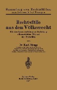 Cover-Bild zum Titel 'Rechtsfälle aus dem Völkerrecht' von 'Karl Strupp'