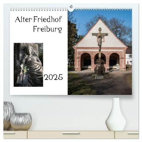 Alter Friedhof Freiburg (hochwertiger Premium Wandkalender 2025 DIN A2 quer), Kunstdruck in Hochglanz - Joerg Muehlbacher