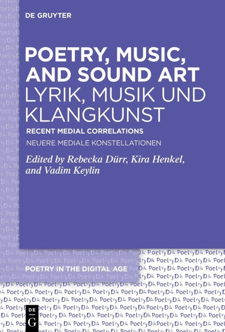 Poetry, Music, and Sound Art / Lyrik, Musik und Klangkunst - 