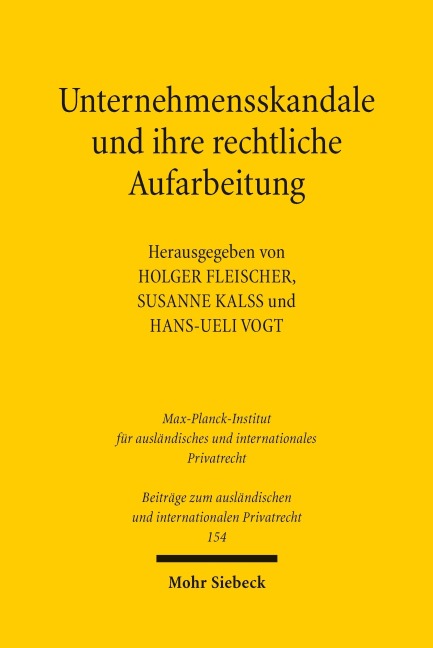 Unternehmensskandale und ihre rechtliche Aufarbeitung - 
