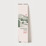 Cover-Bild zum Titel 'Küchenkalender 2027 - Chiemgauer Almen | Handgezeichneter Wandkalender mit 12 Almen | Illustrativer Monatskalender,' von 'Xoxo Arte'