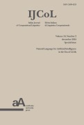 Cover-Bild zum Titel 'IJCoL - Italian Journal of Computational Linguistics vol. 10, n. 2 december 2024 Special Issue' von ''