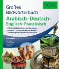 Cover-Bild zum Titel 'PONS Großes Bildwörterbuch Arabisch - Deutsch + Englisch und Französisch' von ''