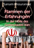 Cover-Bild zum Titel 'Flammen der Erfahrungen - In der Hölle des Gottesstaates Iran - Autobiografie' von 'Sanam Shourangiz'