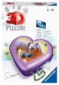 Ravensburger 3D Puzzle 11171 - Herzschatulle Pferde - 54 Teile - Aufbewahrungsbox für Pferde-Fans ab 8 Jahren - 