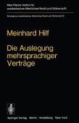 Cover-Bild zum Titel 'Die Auslegung mehrsprachiger Verträge' von 'M. Hilf'