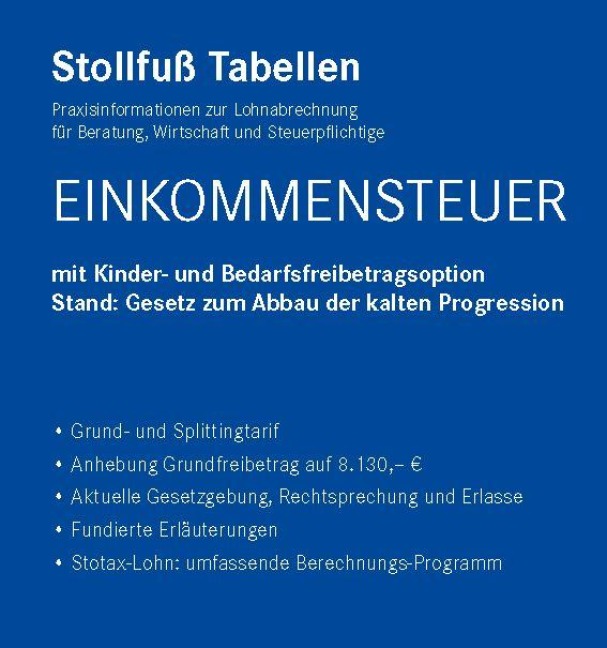 Tabelle, Einkommensteuer 2026 Sonderausgabe Juli - 