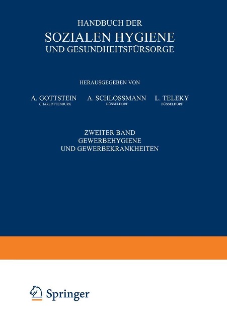 Handbuch der Sozialen Hygiene und Gesundheitsfürsorge - 