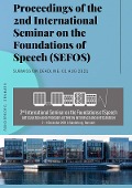 Cover-Bild zum Titel 'Proceedings of the 2nd International Conference on the Foundations of Speech' von ''