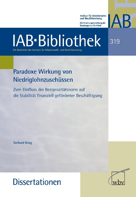 Paradoxe Wirkung von Niedriglohnzuschüssen - Gerhard Krug