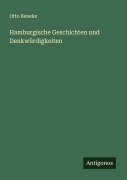Cover-Bild zum Titel 'Hamburgische Geschichten und Denkwürdigkeiten' von 'Otto Beneke'