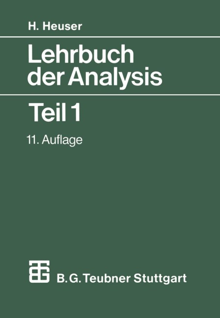 Lehrbuch der Analysis - Harro Heuser