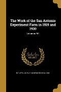 Cover-Bild zum Titel 'The Work of the San Antonio Experiment Farm in 1919 and 1920; Volume no.209' von ''
