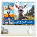 Ziegenkinder haben das ganze Jahr Spaß (hochwertiger Premium Wandkalender 2025 DIN A2 quer), Kunstdruck in Hochglanz - Sabine Löwer