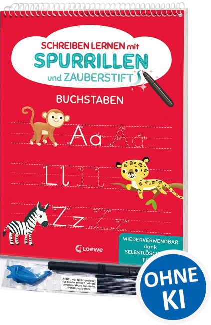 Schreiben lernen mit Spurrillen und Zauberstift - Buchstaben - 