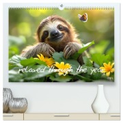 sweet sloths - relaxed throughout the year (High Quality Premium Wall Calendar 2026 DIN A2 landscape),CALVENDO 12 Month Wall Calendar - Tina Grohs