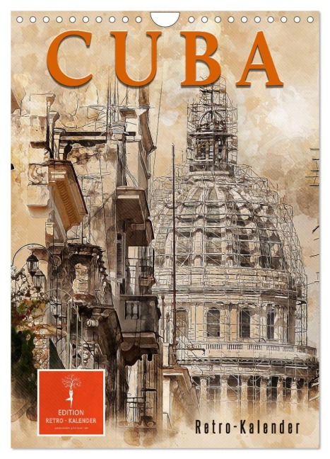 Cuba Retro Kalender (Wandkalender 2027 DIN A4 hoch), CALVENDO Monatskalender - Peter Roder