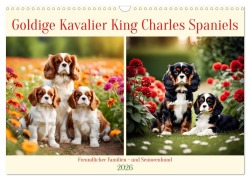 Cover-Bild zum Titel 'Goldige Kavalier King Charles Spaniels (Wandkalender 2026 DIN A3 quer), CALVENDO Monatskalender' von 'Claudia Kleemann'